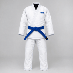 Rits Enterprises <span class=keywords><strong>RE</strong></span>-BJJU-001 Kimono per Brazilian Jiu Jitsu, Traspirante e Resistente, Set Uniforme BJJ 300g Poliestere/Cotone - Product Image 3
