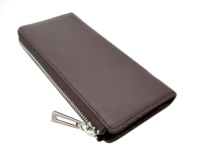 Dompet Pria Wanita Unisex Castello Kulit Sapi Asli Lembut Desain Panjang Bergaya dengan Ritsleting L dan Poliester - Harga Terbaik
