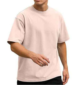 Camiseta de algodón extragrande para hombre, corte holgado y relajado, cuello redondo, manga corta, tela transpirable y suave, estilo casual y urbano para verano. - Product Image 3