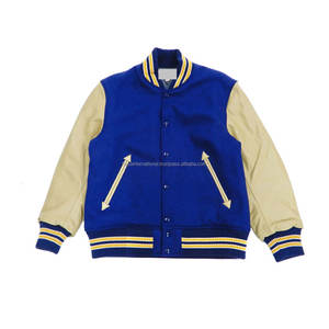 Abrigos de Invierno Azul Rey de Alta Calidad, Personalizables, Ecológicos, con Cuello Alto, Bordados, Casuales, Ajustados, Estilo Bomber y Béisbol - Product Image 1