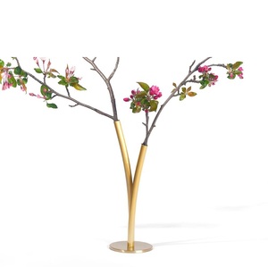 Luxury Decorative Flower Vase Modern Metal <b>Tabletop</b> Vase Elegant Gold Flower Holder Contemporary Centerpiece Vase Living Dining - Product Image 1