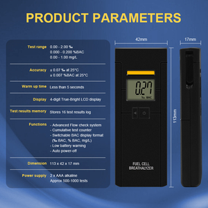Alcoholímetro digital de alta precisión personalizado al por mayor, certificado CE RoHS - Product Image 4