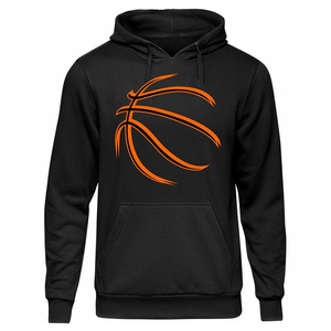 Sudadera con Capucha Naranja para Hombre, Estampado de Baloncesto, Corte Holgado Informal, Felpa Francesa de Algodón, Ropa de Invierno, Impermeable, Resistente al Viento, Ecológica - Product Image 5
