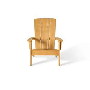 Chaise Adirondack d'extérieur moderne en teck massif – Chaise longue de jardin en bois pour mobilier de patio et de resort - Product Image 2