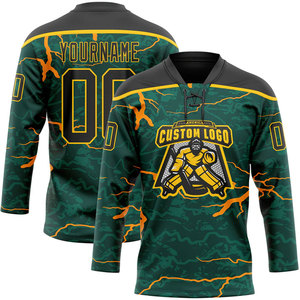 เสื้อฮอกกี้น้ำแข็งทีม MONRAZ แบบสั่งทำพิเศษ แขนยาว พิมพ์ลายแบบ Sublimated คอวี ระบายเหงื่อได้ดี ผลิตจากโพลีเอสเตอร์ สำหรับผู้ใหญ่ ใส่ได้ทั้งชายและหญิง ทรงเข้ารูป น้ำหนัก 220 กรัม - Product Image 2