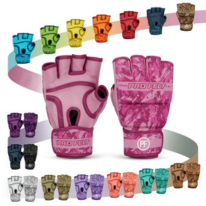 Guantes de Boxeo Unisex con Palma Abierta para Entrenamiento, Grappling, Golpeo, Combate y Sparring, Equipo de Protección para Manos con Cierre de Cordones - Product Image 1