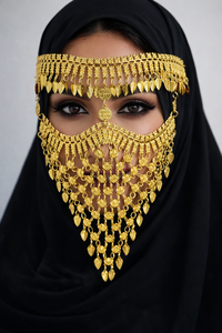 Chaînes de perles en cuivre plaqué or spécial, style arabe, motif cœur, pour Ramadan, Namajr, Nakab, Hijab, bijoux de Dubaï - Product Image 2