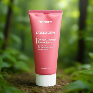 Mousse nettoyante au collagène Ramira - Nettoyant doux pour les pores avec acide salicylique pour le lavage du visage - Product Image 3
