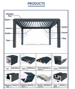 <span class=keywords><strong>Pergola</strong></span> originale en aluminium de conception supérieure <span class=keywords><strong>avec</strong></span> bâche <span class=keywords><strong>Pergola</strong></span> en aluminium facile à assembler - Product Image 3