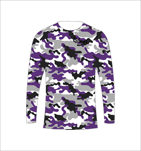 Chemise de sport à manches longues camouflage violet, vêtements de fitness légers pour l'entraînement - Product Image 3
