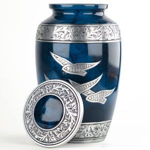 <b>Memorial</b> container remembrance urn funeral <b>keepsake</b> stylish urn decorative metal vase tabletop urn ceremonial urn storage urn - Product Image 1