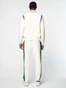 Solid Color Winter Hooded Windbreaker <b>Jacket</b> and Pants Sets Unisex Waterproof Breathable <b>Fleece</b> <b>Lining</b> Polyester/Cotton - Product Image 5