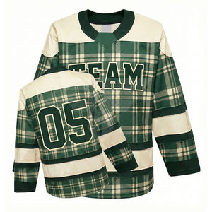 Uniformes de Hockey sobre Hielo Transpirables al Por Mayor, Tela de Malla Tipo Palomitas de Maíz, para Jóvenes y Adultos, Personalizables con Nombres de Jugadores Profesionales - Product Image 4