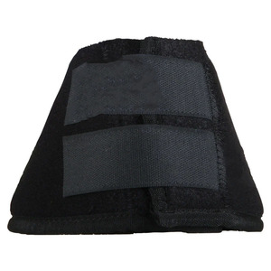 <b>Black</b> Neoprene Horse Bell Boots Double <b>Velcro</b> Strap Protective Leg Wraps - Product Image 2