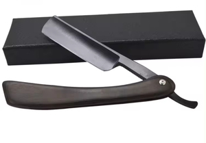 Rasoir droit jetable à manche en plastique, lame en acier inoxydable à bord simple, outil de rasage manuel léger pour hommes, usage professionnel - Product Image 4
