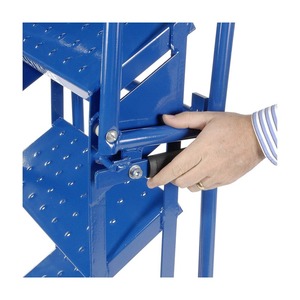 Dup_LP0104 Heavy Duty 4-<b>Step</b> Locking <b>Folding</b> Rolling <b>Ladder</b> Cargo & Storage Equipment - Product Image 4