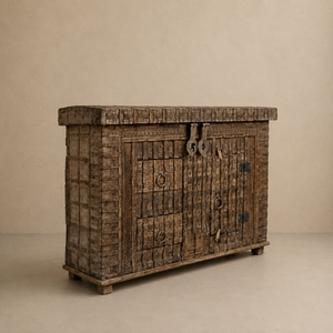 Vintage Heritage <b>Wooden</b> Multi <b>Storage</b> Trunk <b>Chest</b> Box Coffee Table Cabinet with Metal Fittings for Farmhouse Bedroom Living Room - Product Image 6