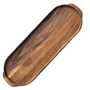 ถาดไม้กระถินเทศแท้สำหรับเสิร์ฟชา กาแฟ ขนม ของว่าง อุปกรณ์ร้านกาแฟ ร้านอาหาร ถาดหรูหราอเนกประสงค์ สินค้ามาใหม่ - Product Image 1