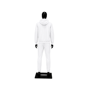 Conjunto Deportivo Blanco para Hombre, con Logotipo Personalizado, Sudadera con Cremallera Completa y Pantalones Jogger, Ropa Deportiva Urbana, Informal, para Gimnasio y Entrenamiento, Venta al Por Mayor - Product Image 2