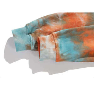 Sweat-shirts à capuche surdimensionnés de haute qualité, 100 % coton, côtelés, personnalisés, impression sérigraphique premium, 360 g/m², tie-dye, pour hommes - Product Image 4