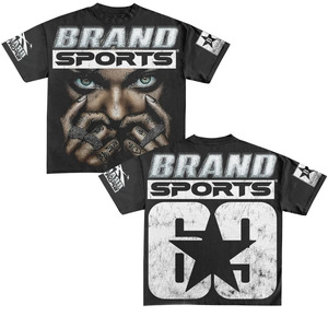 T-shirts pour hommes, impression DTG, couleur personnalisée disponible, 100% coton et tee-shirt à manches courtes surdimensionné, marque privée OEM - Product Image 3