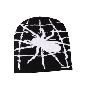 Nexo Industries Custom Logo Heat-Transfer Printed <b>Spider</b> <b>Web</b> Patterns Knitted Y2K <b>Beanie</b> Hat 100% Acrylic Unisex Beach - Product Image 3