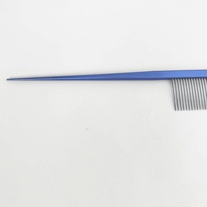 Durable Metal Blue <b>Rat</b> Tail Comb Wholesale Hair Sectioning Comb Fine Tooth Supplier - Product Image 6