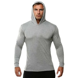 <b>Men's</b> Fitted Hooded Long Sleeve Solid Color <b>Pullover</b> Top Red All Seasons Apparel - Product Image 5