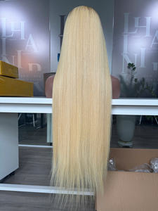 Perruque à cuticules alignées, super doublement étirées, pour cheveux blonds ombrés du Vietnam, cheveux humains vietnamiens transparents - Product Image 5