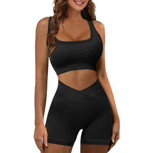 Conjunto Deportivo de Alta Calidad para Mujer, con Bloques de Color, Bra Deportivo y Leggings de Cintura Alta para Yoga y Ejercicio, 2 Piezas - Product Image 3