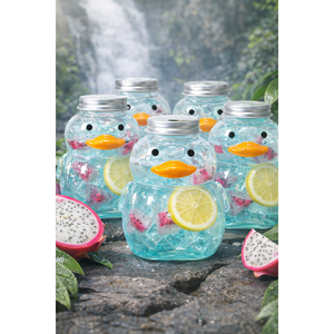 500ml Cute Duck Shape PET <b>Plastic</b> Bottle OEM Beverage <b>Packaging</b> with Aluminum Screw Lid for Milk Tea Juice Coffee - Product Image 3