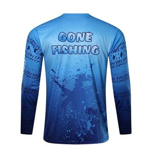 Chemise de pêche personnalisée pour homme UPF 50 à manches longues, séchage rapide, évacuation de l'humidité, maillot de pêche d'extérieur, protection solaire OEM - Product Image 6