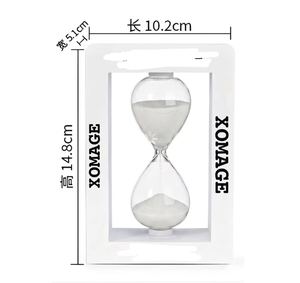 Vente directe usine – Sablier portable 15 ml en verre et bois, style nordique, durable, pour la maison et le bureau – Contrôle des moments critiques - Product Image 1