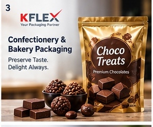 Custom Chocolate Ziplock Doypack <b>Pouch</b> Printed Food Packaging Bag for Confectionery Bakery - Product Image 6