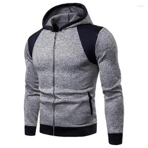 Sweat-shirts à capuche zippés pour hommes, noirs et gris, en polaire, style athlétique, avec logo personnalisé, vente en gros, sweats d'hiver - Product Image 1