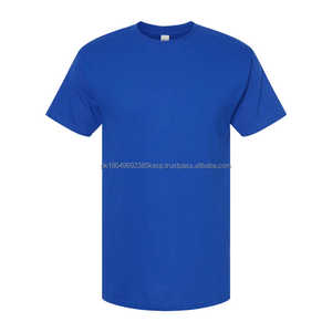 T-shirt pour homme en coton 100% de qualité supérieure, poids lourd 180g, texture douce, col montant, manches courtes, design tubulaire, jersey uni - Product Image 3