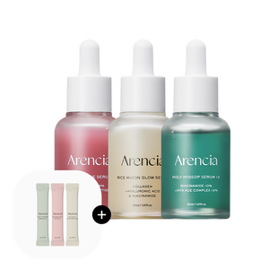 Sieri Illuminanti Arencia Holy Hyssop Red Smoothie Rice Mucin Glow - 30ml Ciascuno, Sieri Viso Mirati alla Niacinamide con Sconto - Product Image 1