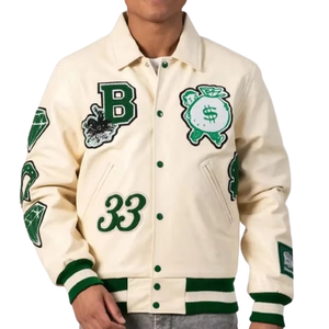 Veste universitaire en laine mélangée personnalisée pour homme, veste de baseball style Letterman, logo personnalisé, patch brodé, fabricant OEM ODM - Product Image 5