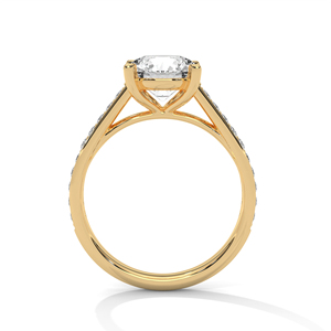 แหวนเพชรทองคำ 14K เพชรเพาะเลี้ยงในห้องปฏิบัติการ แหวนทองคำแท้ 18K สำหรับผู้หญิง สไตล์คลาสสิก รับรองโดย IGI แหวนหมั้น แหวนครบรอบ - Product Image 6