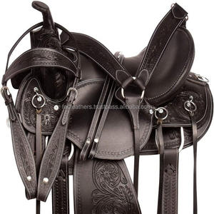 Selle d'équitation en cuir véritable Western Pleasure avec accessoires assortis Idéal pour l'équitation, la corde et les courses - Product Image 1