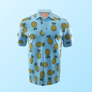 Camiseta de Golf para Hombre, Precio al por Mayor, Personalizada, Impresa, Transpirable, Tejida, 100% Algodón, Manga Corta, Ropa Deportiva - Product Image 3