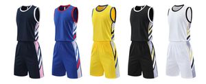 Ensemble uniforme de basket-ball sublimé bleu royal, blanc et rouge, tenue de sport en mesh respirant pour équipe de basket-ball - Product Image 3