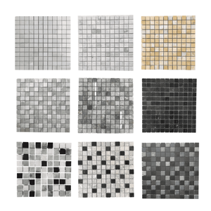Modern Eco-Friendly Stone <b>Mosaic</b> Tile Square 8mm Thick Polished Water Resistant Interior Wall Bathroom Graphic Design - Product Image 5