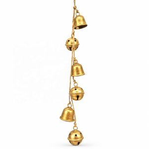 Campana de Hierro con Diseño de Cascada de Estrellas, Campanas Metálicas Esculpidas y Cuerda de Yute Natural para Decoración Navideña - Product Image 1
