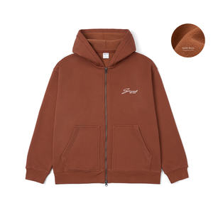 SIMWOOD 2024 Printemps Hiver Nouveau Sweat à capuche oversize en polaire à fermeture éclair intégrale, sweat-shirts chauds à texture gaufrée, survêtement sportif - Product Image 2