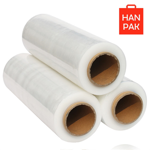 Film étirable transparent et noir à haute élongation 300-350% pour palettes, rouleau de film LLDPE |   Usine HANPAK au Vietnam - Product Image 2