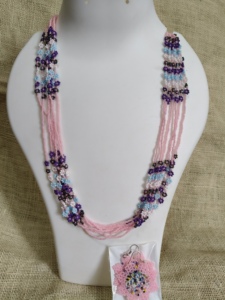 Collar de margaritas bohemio con cuentas de semillas - Set de joyería para regalo de fiesta - Product Image 2