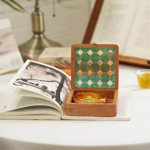 Custom Vintage Wood Jewelry <b>Box</b> Handmade Magnetic Closure Portable Square Design Jewelry <b>Box</b> <b>Storage</b> <b>Drawer</b> <b>Box</b> Home Decoration - Product Image 4
