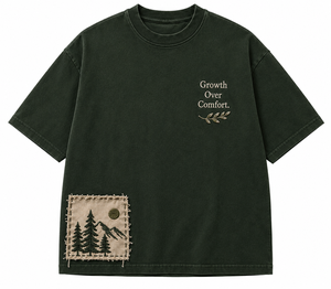 Custom Logo Heavy Weight T <b>shirts</b> Tee <b>Shirt</b> 100% Cotton <b>Men</b> Tshirt 280GSM <b>Thick</b> Cotton Oversized With Embroidery And Patch Work - Product Image 2