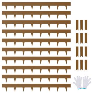 Lot de 10 bordures de jardin en acier de 39,6 L x 2 H, pliables à marteler, pour aménagements extérieurs saisonniers - Product Image 1